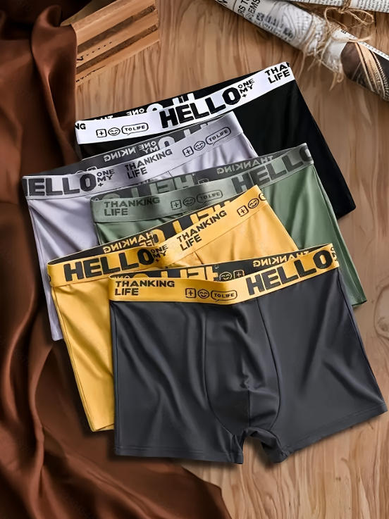 Multi Pack Underwear - Мужские трусы-боксеры из молочного шелка, набор
